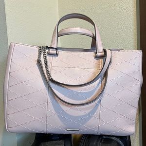 rebecca minkoff tote bag in vintage pink